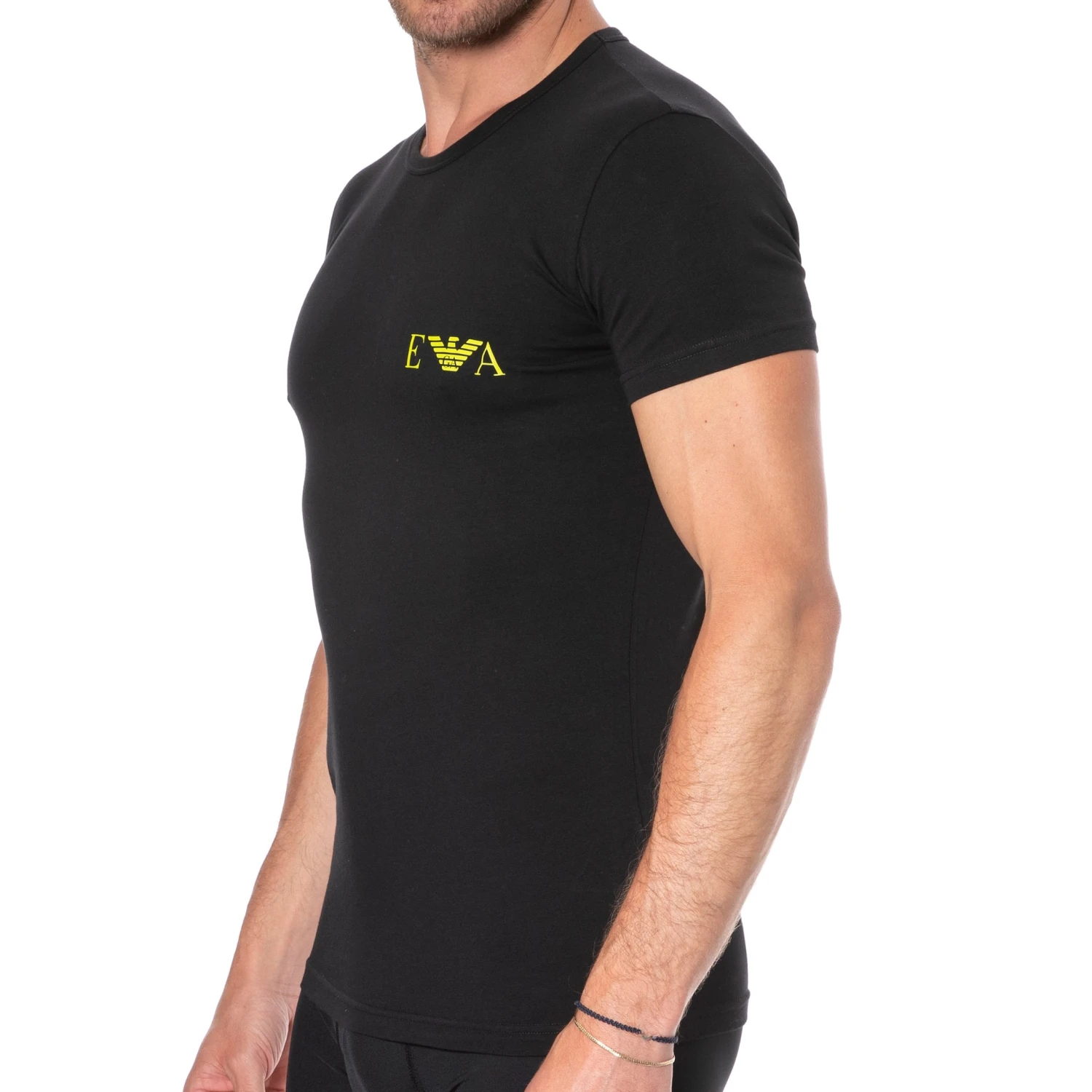 T-Shirt Bold Monogram Coton Noir - Citron Vert