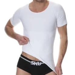 T-Shirt Compression Ferme Blanc