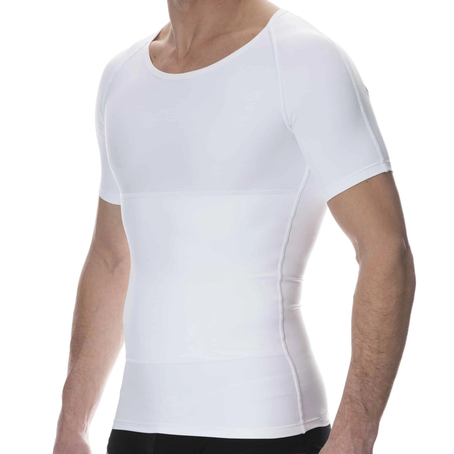 T-Shirt Compression Ferme Blanc â Image 4