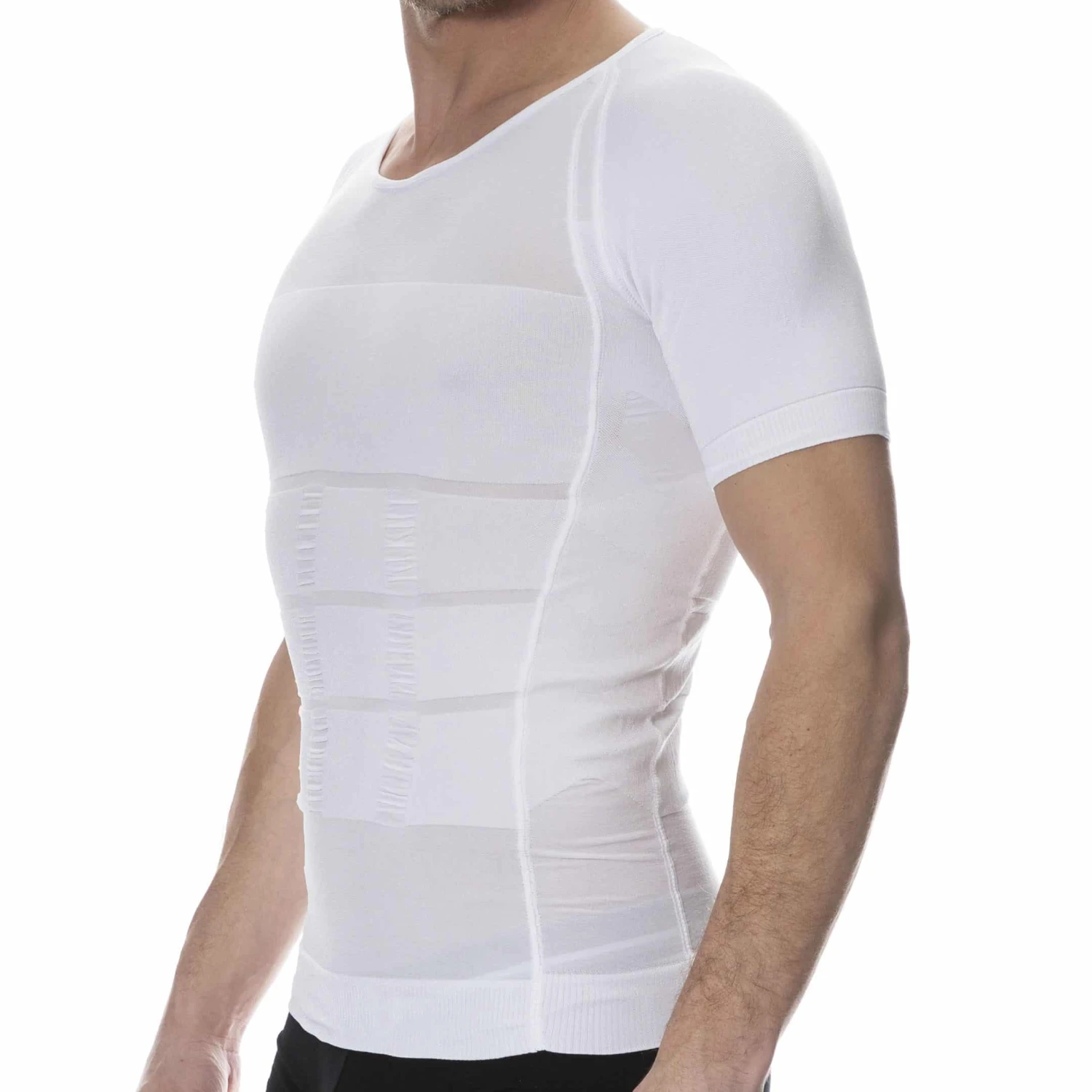 T-Shirt Compression Modérée Blanc – Image 3