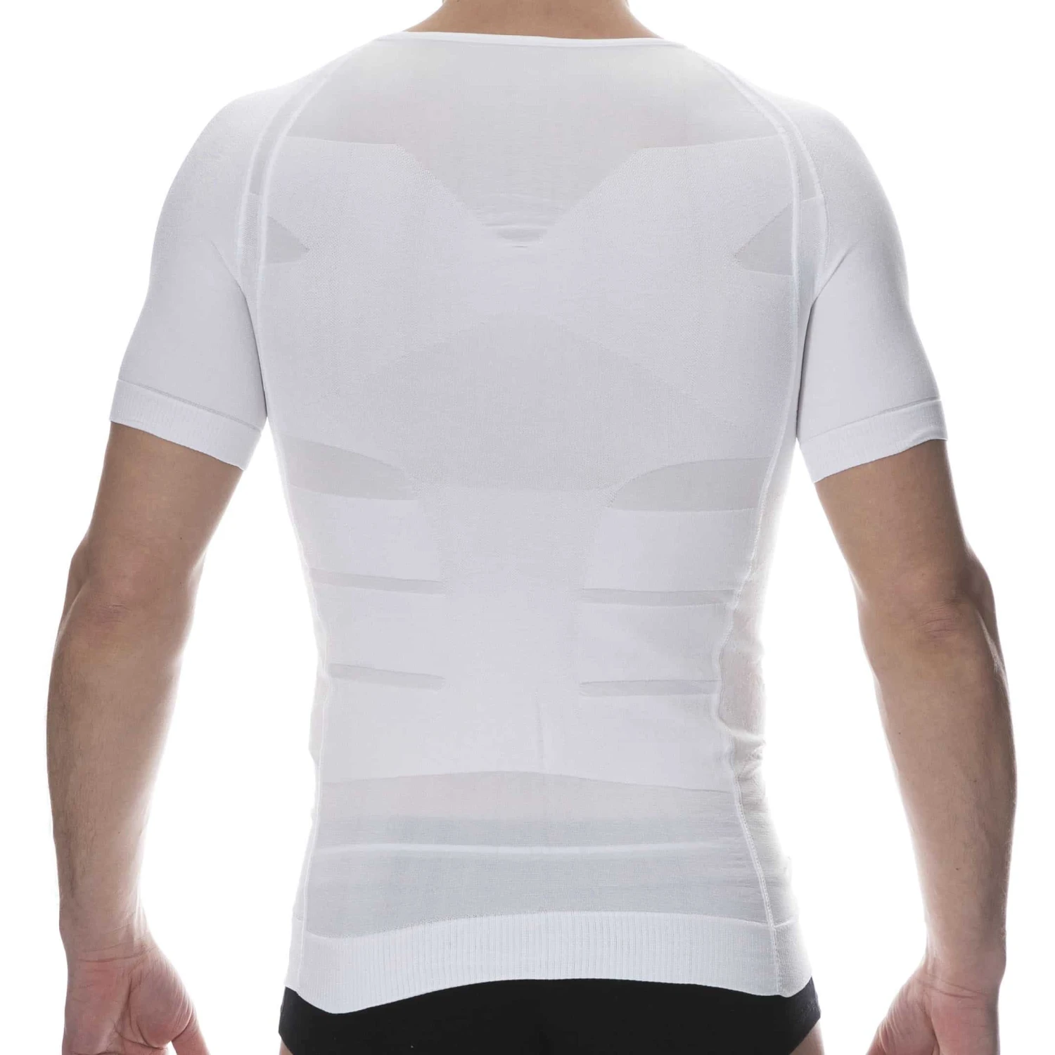 T-Shirt Compression Modérée Blanc – Image 4