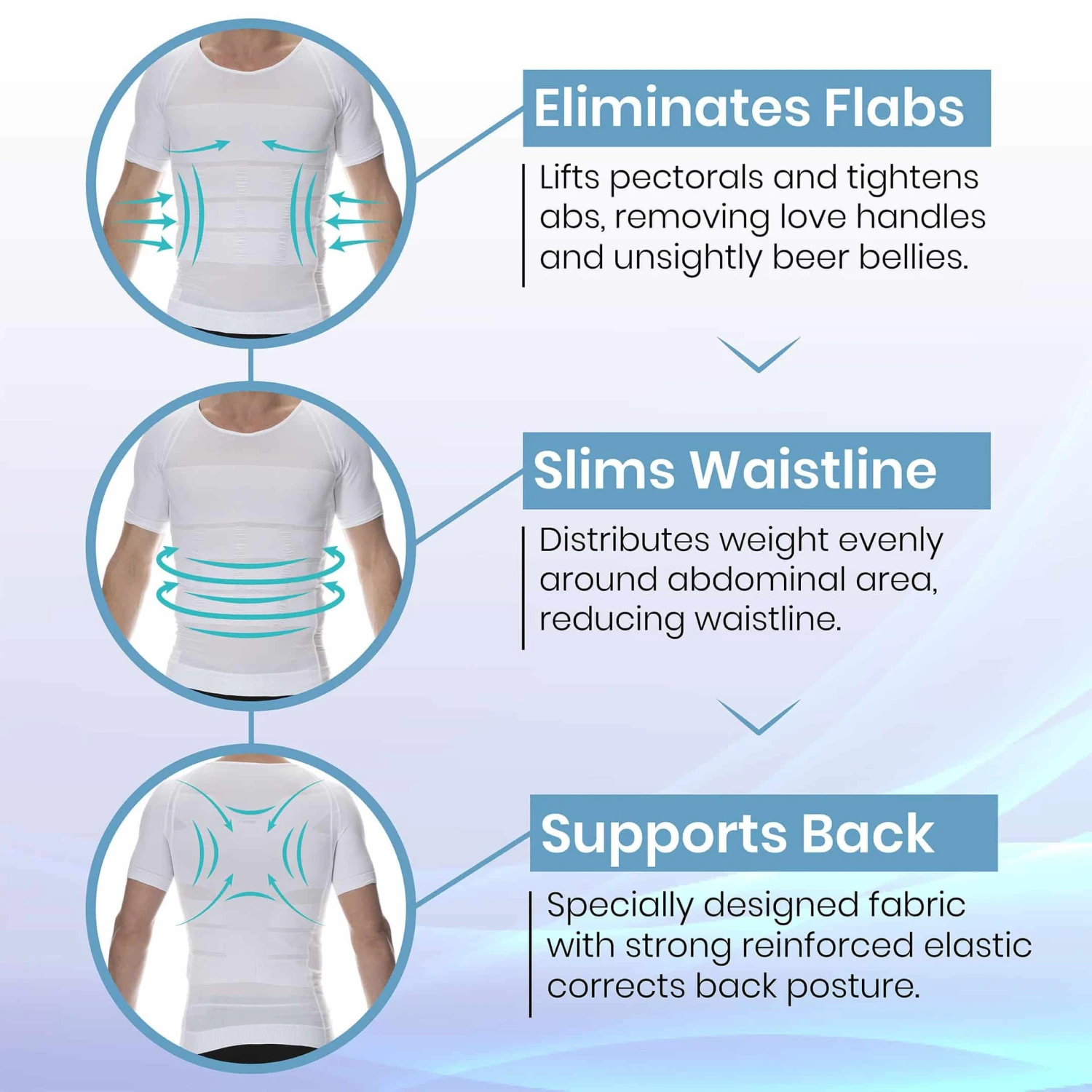 T-Shirt Compression Modérée Blanc – Image 6