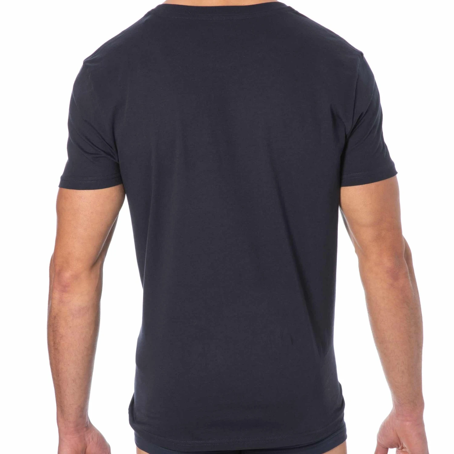 T-Shirt Drapeau Coton Bio Bleu Marine â Image 2