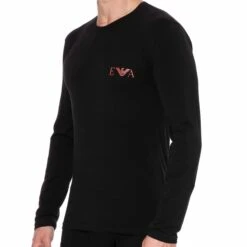T-Shirt Manches Longues Bold Monogram Coton Noir
