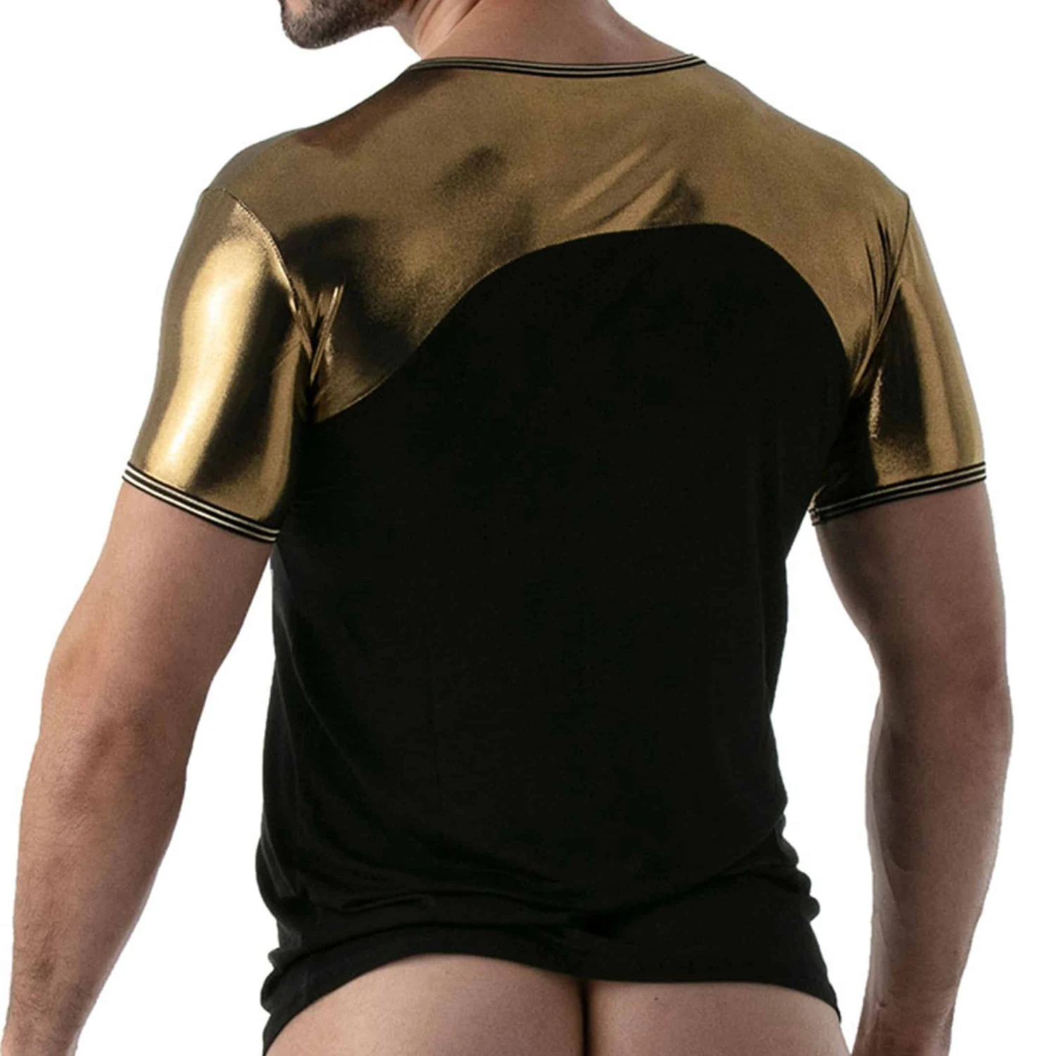 T-Shirt MĂ©tal Noir - Or â Image 2