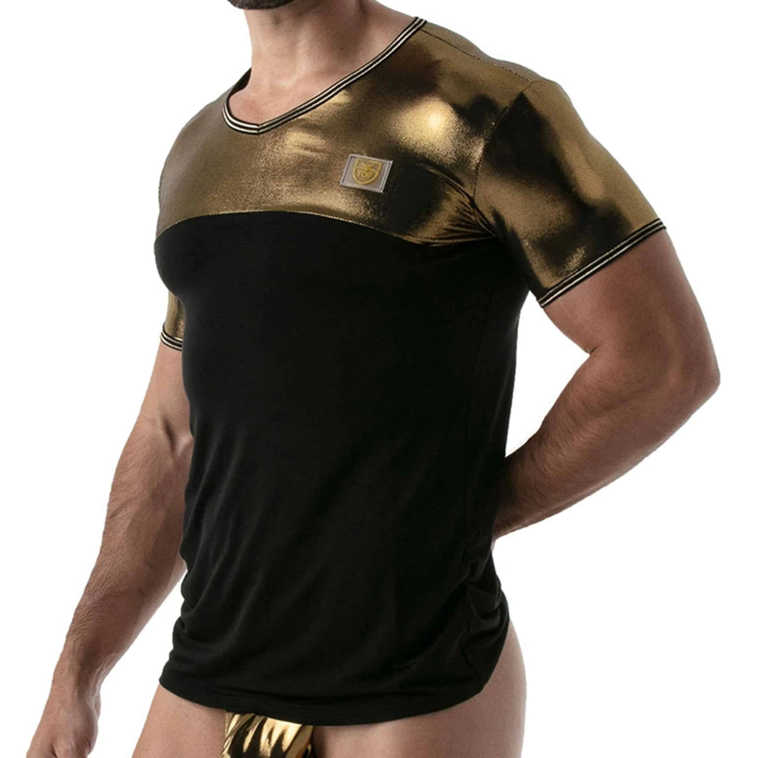 T-Shirt Métal Noir - Or