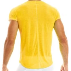 T-Shirt Peace Microfibre Jaune