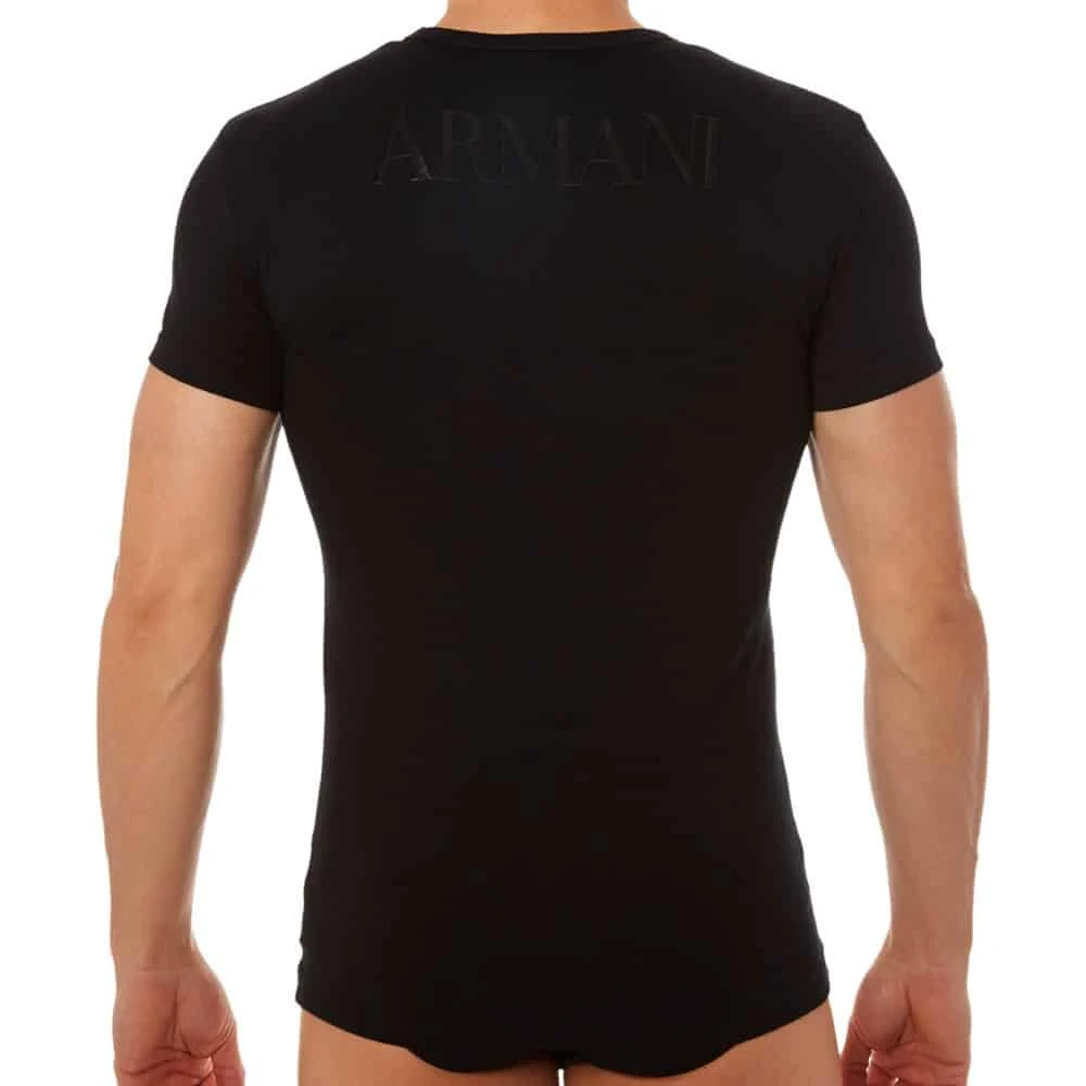 T-Shirt Stretch Cotton Megalogo Noir