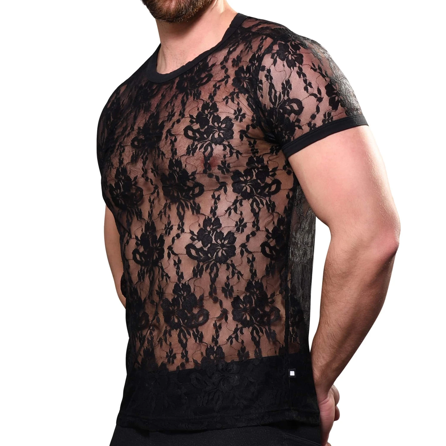 T-Shirt Unleashed Dentelle Noir