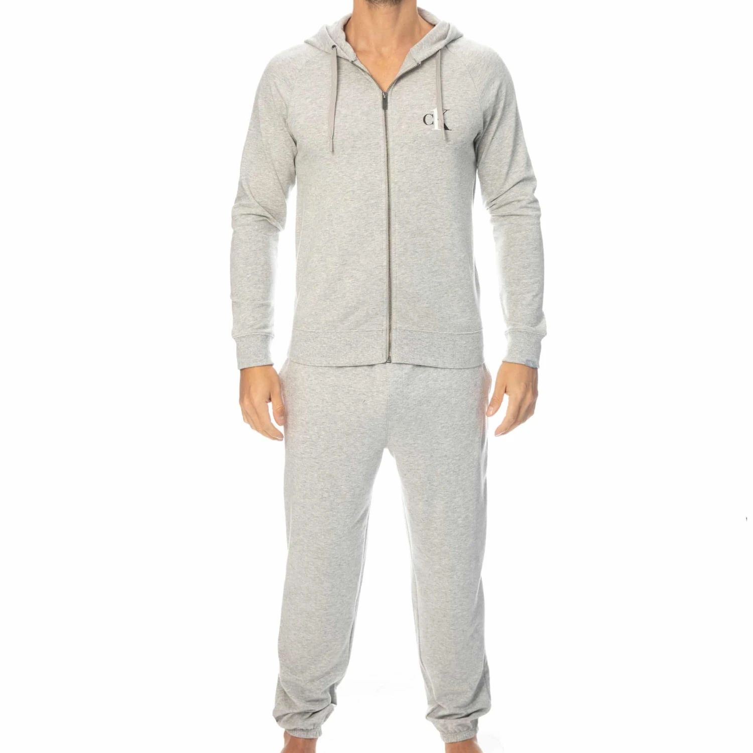 Veste à Capuche Ck One Gris Chiné – Image 5