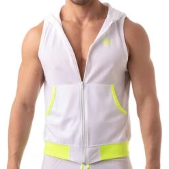 Veste Athletic Hoody Mesh Blanche