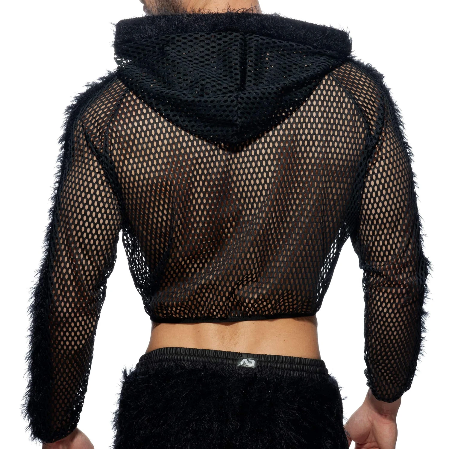 Veste Crop C-Through Mesh Noire â Image 3
